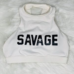 Savage Barbell High Neck sports bra